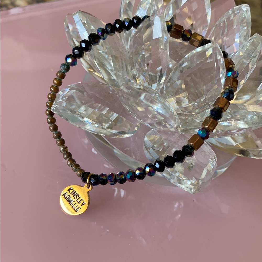 Kinsley Armelle Metallic and Brown Bracelet Timeless Design